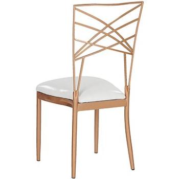  Sada 2 jídelní židle  růžové zlato GIRARD, 207938 (beliani_207938)