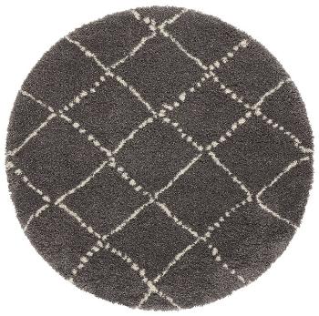 Mint Rugs - Hanse Home koberce Kusový koberec Allure 104403 Darkgrey/Cream - 160x160 (průměr) kruh cm Šedá