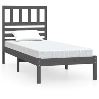 Rám postele šedý masivní borovice 90 × 190 cm Single, 3100990 (3100990)