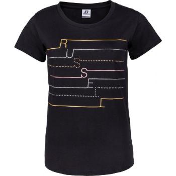Russell Athletic LINED RUSSELL S/S TEE Dámské tričko, černá, velikost M
