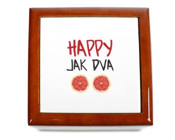 Dřevěná krabička Happy jak dva grepy