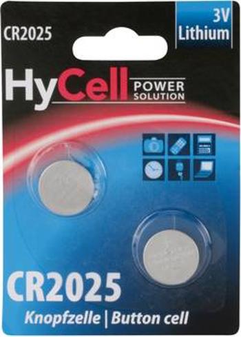 Knoflíkový článek CR 2025 lithiová HyCell CR 2025 140 mAh 3 V 2 ks