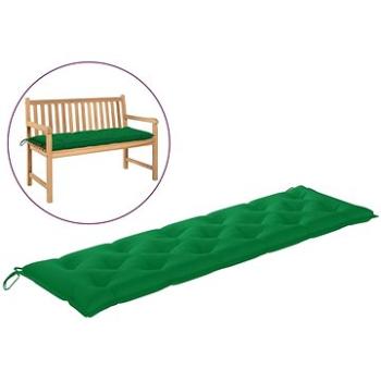Poduška na zahradní lavici zelená 180 x 50 x 7 cm textil (314973)