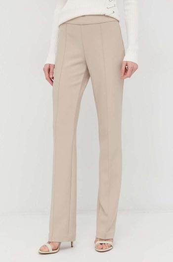 Kalhoty Marciano Guess dámské, béžová barva, jednoduché, high waist
