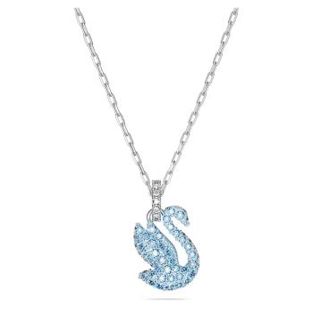 Swarovski Něžný náhrdelník s modrou Labutí Iconic Swan 5680422