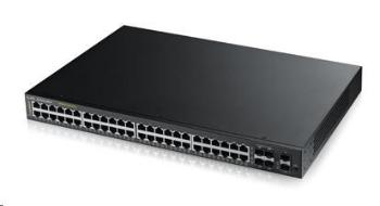 Zyxel GS1920-48HPV2 52-port Gigabit WebManaged PoE Switch, 48x gigabit RJ45, 4x gigabit RJ45/SFP, 2x SFP, 375W pro PoE