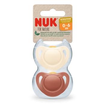 NUK Dudlík pro Nature Latex 0-6 měsíců červený / krémový 2-pack