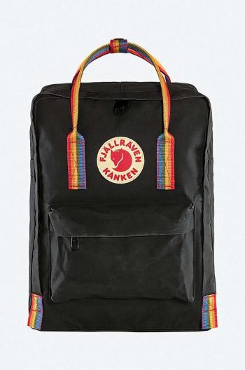 Batoh Fjallraven Kanken Rainbow černá barva, velký, s aplikací, F23620.550.907-550