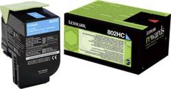 Lexmark toner 802HC CX410 CX510 80C2HC0 originál azurová 3000 Seiten