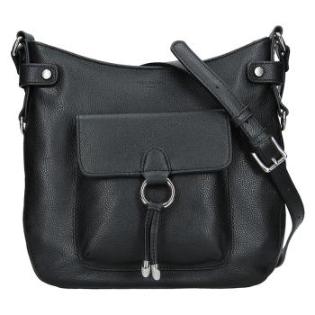 Kožená dámská crossbody kabelka Hexagona Ritta - černá