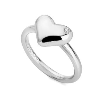 Hot Diamonds Romantický stříbrný prsten s diamantem Desire DR274 55 mm