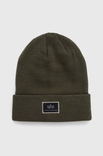 Čepice Alpha Industries X-Fit Beanie zelená barva, 168905.257