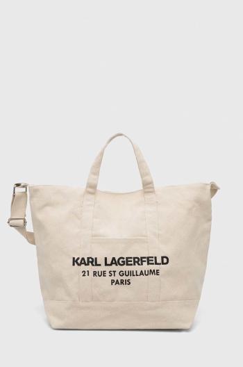 Kabelka Karl Lagerfeld béžová barva
