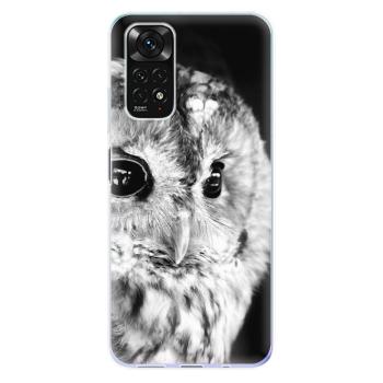 Odolné silikonové pouzdro iSaprio - BW Owl - Xiaomi Redmi Note 11 / Note 11S