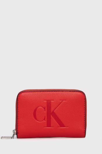 Peněženka Calvin Klein Jeans červená barva