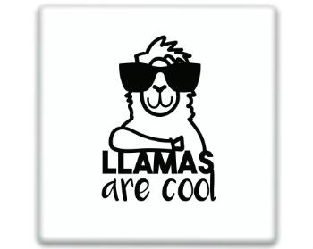 3D samolepky čtverec - 5kusů Llamas are cool