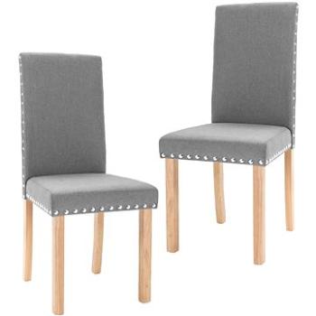 Jídelní židle 2 ks světle šedé textil, 336787 (336787)