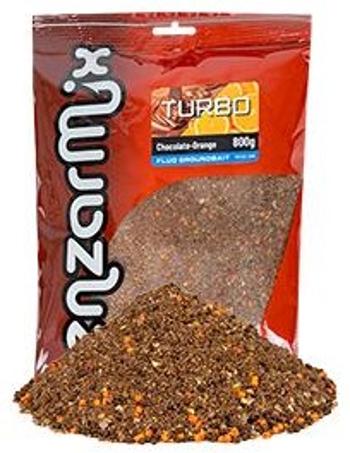 Benzar mix krmítková směs groundbait turbo fluo 800 g - čokoláda-pomeranč