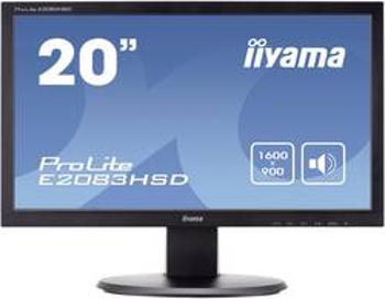 LED monitor Iiyama E2083HSD, 49.5 cm (19.5 palec),1600 x 900 Pixel 5 ms, TN LED DVI, VGA, na sluchátka (jack 3,5 mm)