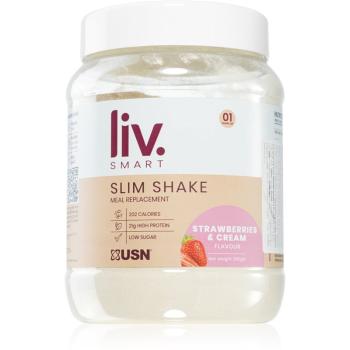 USN LivSmart Slim Shake prášek na přípravu nápoje pro podporu hubnutí příchuť Strawberries Cream 550 g