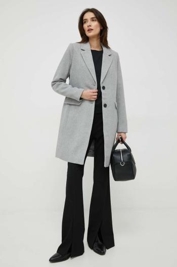 Kabát Vero Moda dámský, šedá barva, přechodný