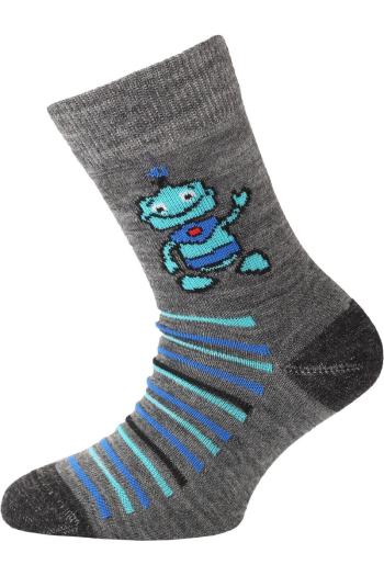 Lasting dětské merino ponožky TJB šedé Velikost: (24-28) XXS ponožky