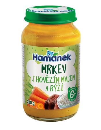 Hamánek Mrkev s hovězím masem a rýží 230 g