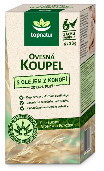 Topnatur Ovesná koupel s olejem z konopí 6 x 30 g