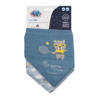 Canpol babies Bonjour Paris Muslin Bib Blue 2 ks bryndák pro děti