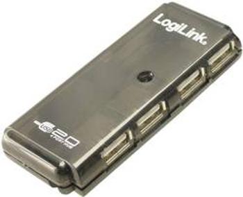 USB 2.0 hub LogiLink UH0001A UH0001A, 4 porty, 90 mm, šedá