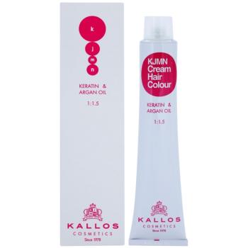Kallos KJMN Cream Hair Colour Keratin & Argan Oil barva na vlasy s keratinem a arganovým olejem odstín 4.5 Medium Mahogany Brown 100 ml