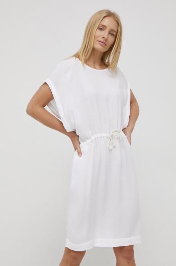 Šaty Deha bílá barva, mini, jednoduchý