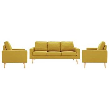 3dílná sedací souprava textil žlutá (3056650)