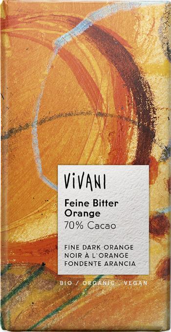 Vivani Bio hořká čokoláda 70% pomerančová 100 g