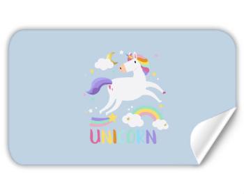 Samolepky obdelník - 5 kusů Flying unicorn
