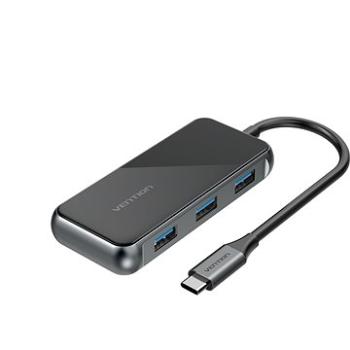 Vention Type-C (USB-C) to HDMI / 3x USB3.0 / PD Docking Station 0.15M Gray Mirrored Surface Type (TFBHB)