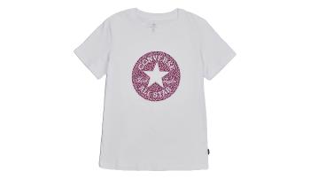 Converse Script Logo Leopard Infill Classic Tee bílé 10023438-A02