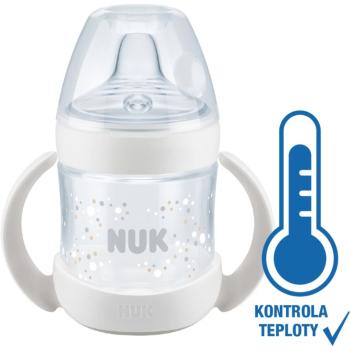 NUK Nature Sense kojenecká láhev s držadly 6m+ White 150 ml