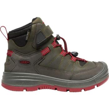 Keen REDWOOD MID WP YOUTH Dětská obuv, khaki, velikost 32/33