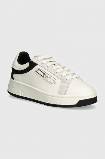 Kožené sneakers boty Emporio Armani béžová barva, X3X024 XR222 C679