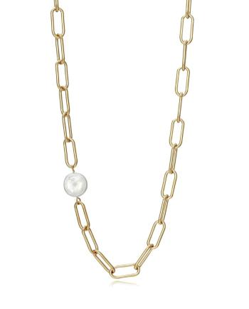 Viceroy Nadčasový pozlacený náhrdelník s perlou Chic 1317C01012