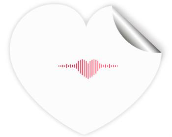 Samolepky srdce - 5 kusů Love