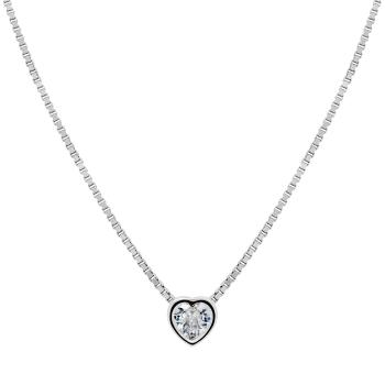 Brilio Silver Půvabný stříbrný náhrdelník Srdce NCL26W (řetízek, přívěsek)