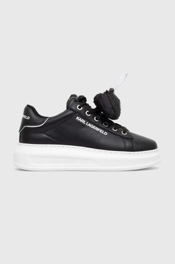 Kožené sneakers boty Karl Lagerfeld KL62526A KAPRI černá barva