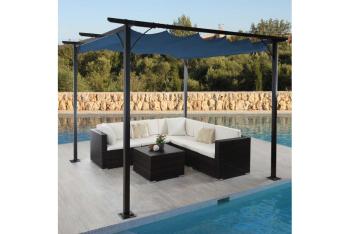 Pergola se stahovací střechou 3x3m WH9976 Dekorhome