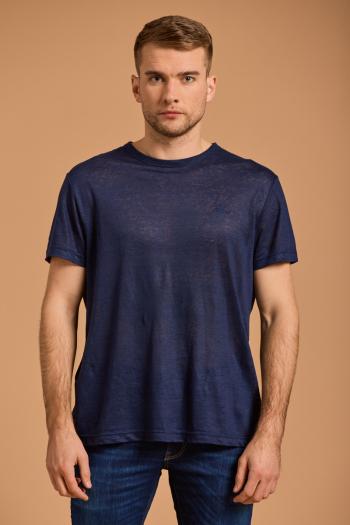 TRIČKO GANT D2. LINEN SS T-SHIRT modrá S