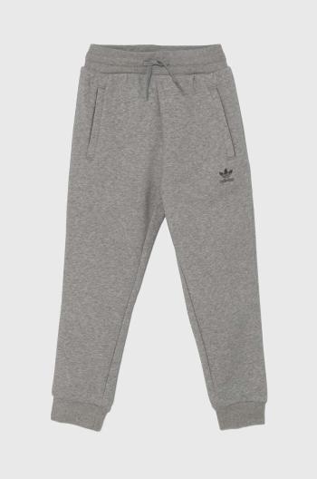 Dětské tepláky adidas Originals PANTS šedá barva, melanžové, IX5297