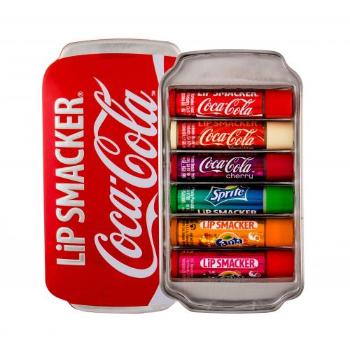 Lip Smacker Coca-Cola Lip Balm dárková kazeta balzám na rty 6 x 4 g + plechová krabička pro děti