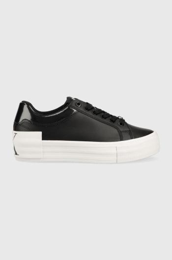 Sneakers boty Calvin Klein Jeans YW0YW00867 VULC FLATFORM BOLD LTH-GLOSSY černá barva