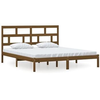 Rám postele medově hnědý masivní dřevo 180×200 cm Super King, 3101236 (3101236)
